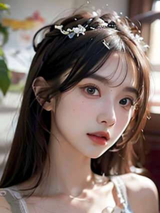 紫藤与镜子：自然与人造的和谐对话